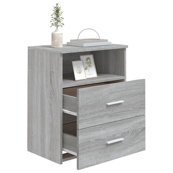 vidaXL Κομοδίνο Γκρι Sonoma 50 x 32 x 60 εκ.