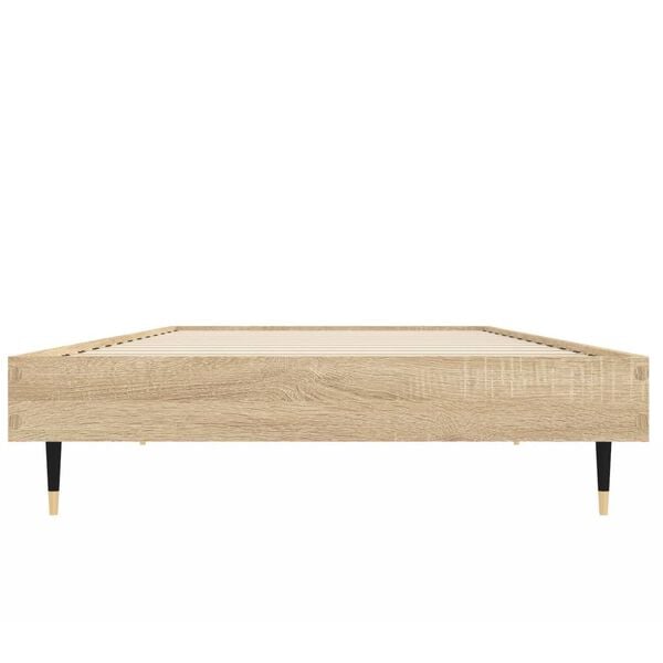 vidaXL Πλαίσιο Κρεβατιού Χωρ. Στρώμα Sonoma Δρυς 75x190εκ Επεξ. Ξύλο