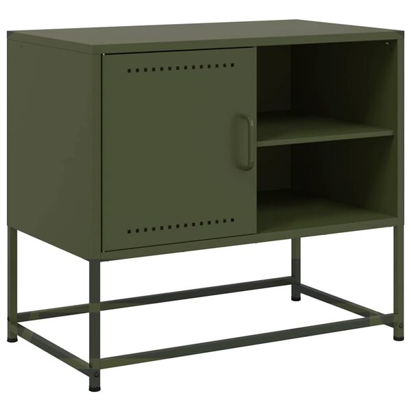 vidaXL Έπιπλο Τηλεόρασης Πράσινο Λαδί 68,5x39x60,5 εκ. από Ατσάλι