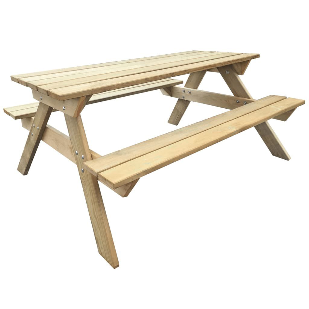 vidaXL Τραπέζι Πικ-νικ 150 x 135 x 71,5 εκ. Ξύλινο