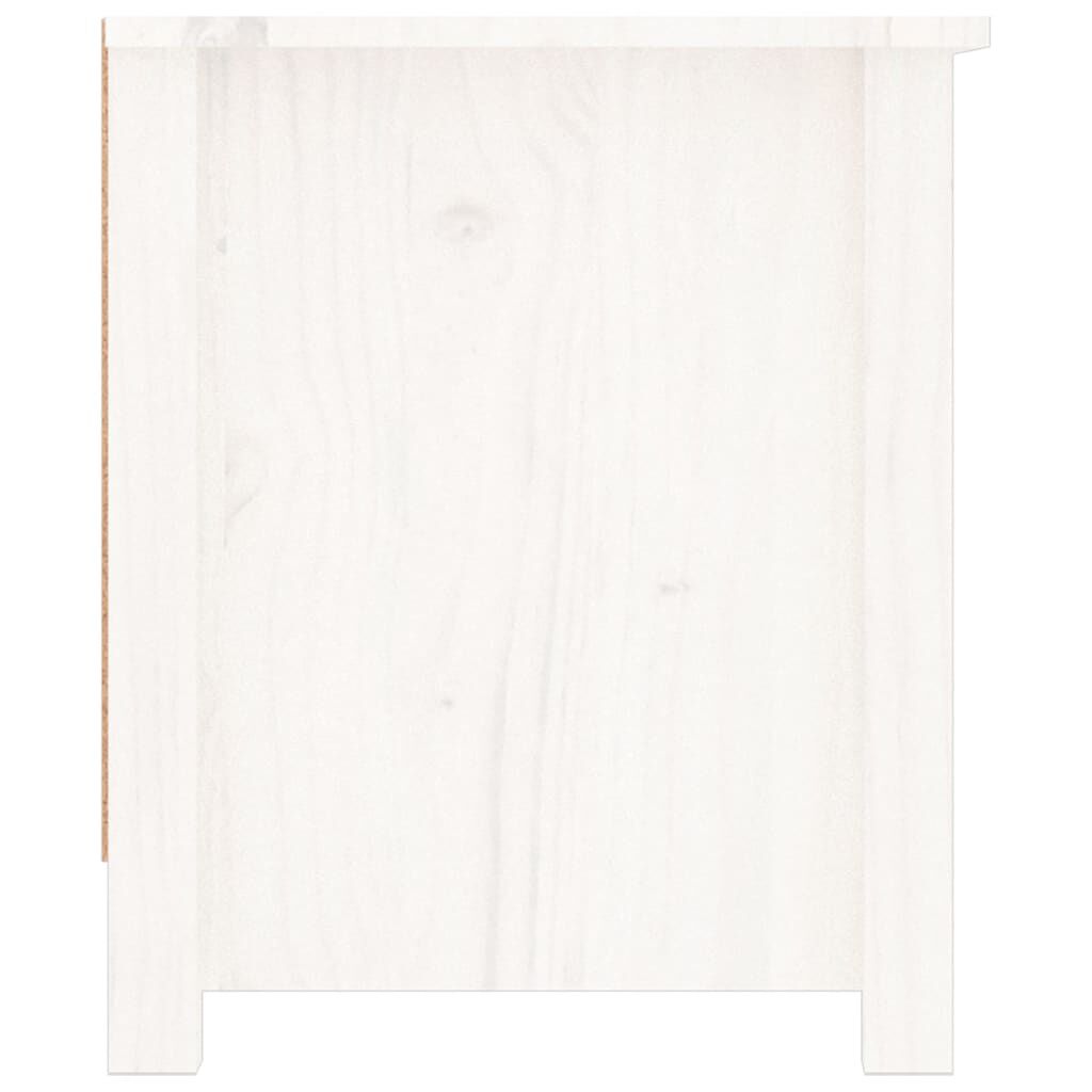 vidaXL Παπουτσοθήκη Λευκή 110 x 38 x 45,5 εκ. από Μασίφ Ξύλο Πεύκου