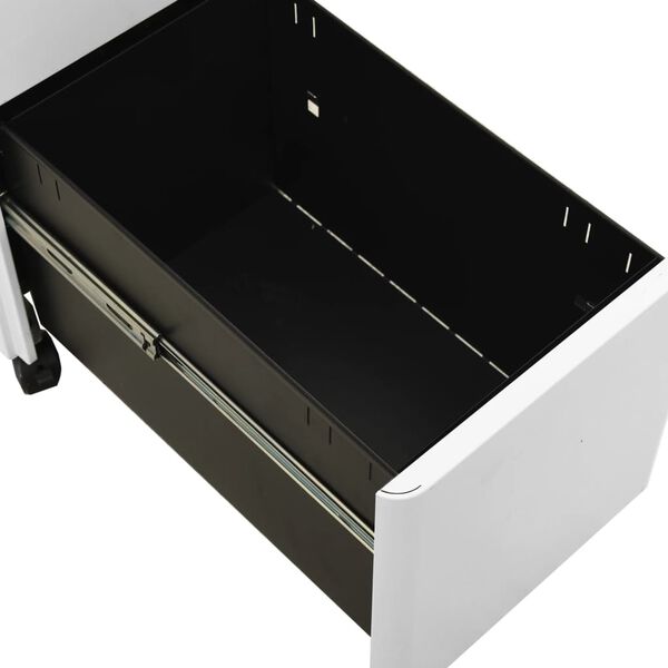 vidaXL Αρχειοθήκη Φορητή Ανοιχτή Γκρι 30 x 45 x 59 εκ. Ατσάλινη