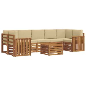 vidaXL &Sigma;&epsilon;&tau; &Kappa;&alpha;&nu;&alpha;&pi;έ 8 pcs &Phi;&upsilon;&sigma;&iota;&kappa;ό &kappa;&alpha;&iota; &Mu;&pi;&epsilon;&zeta; &Sigma;&tau;&epsilon;&rho;&epsilon;ό &Xi;ύ&lambda;&omicron; &Alpha;&kappa;&alpha;&kappa;ί&alpha;&sigmaf;