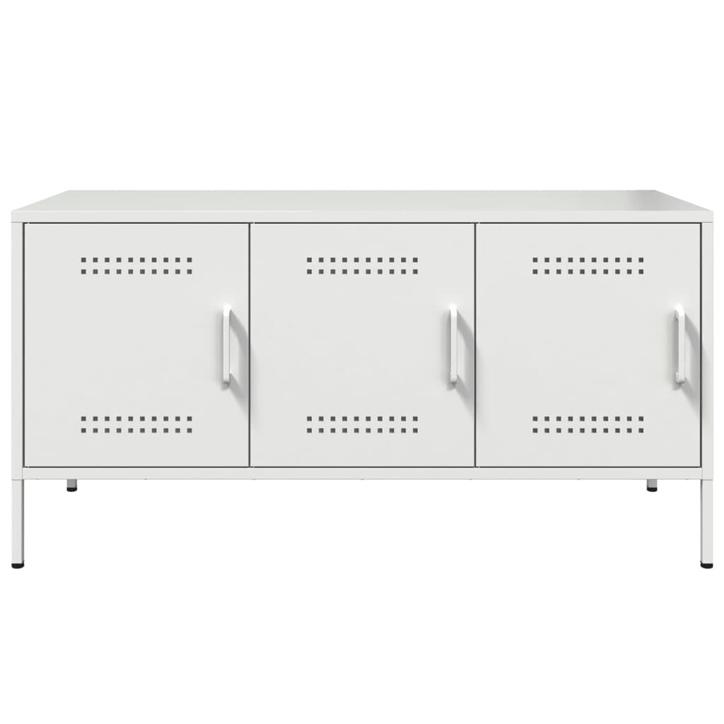 vidaXL Έπιπλο Τηλεόρασης Λευκό 100,5x39x50,5 εκ. από Ατσάλι