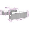 vidaXL Σετ Καναπέ Κήπου με αποθήκευση 9 pcs Μπεζ Πολυ ράταν