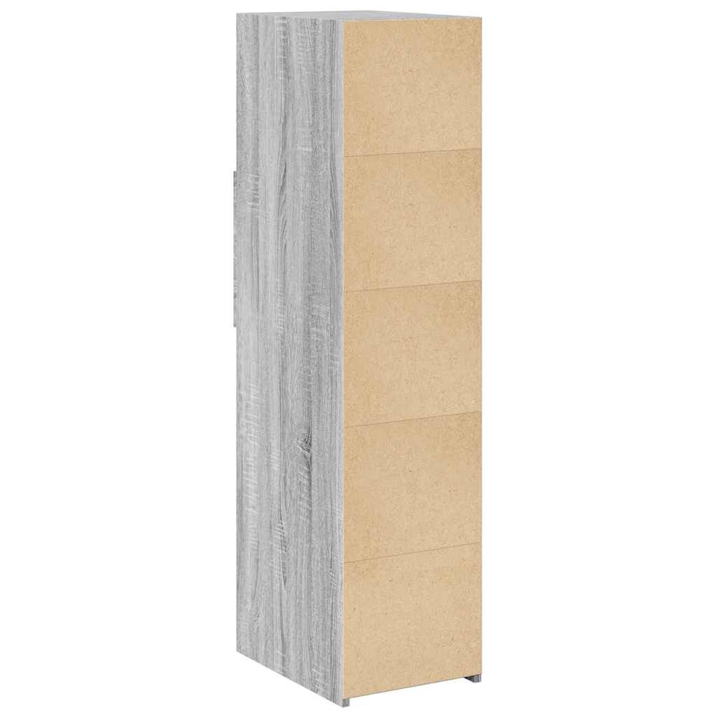 vidaXL Ντουλάπι Γκρι Sonoma 30x42,5x124 εκ. από Επεξεργασμένο Ξύλο