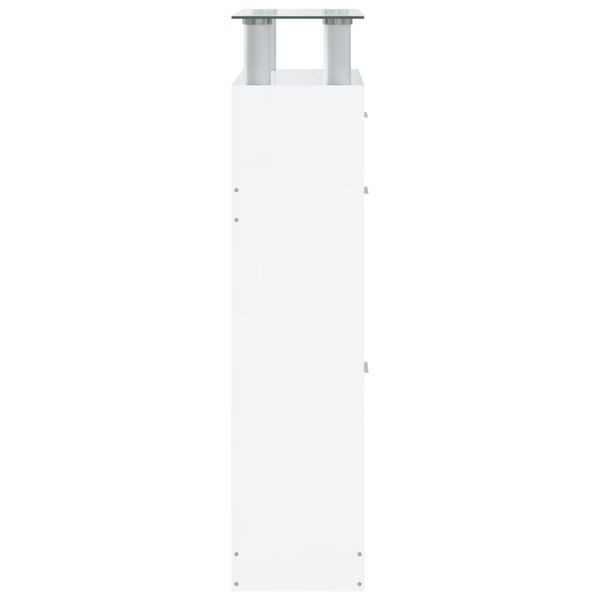 vidaXL Παπουτσοθήκη Γυαλιστερό Λευκό 63x24x104 εκ. Επεξεργασμένο Ξύλο