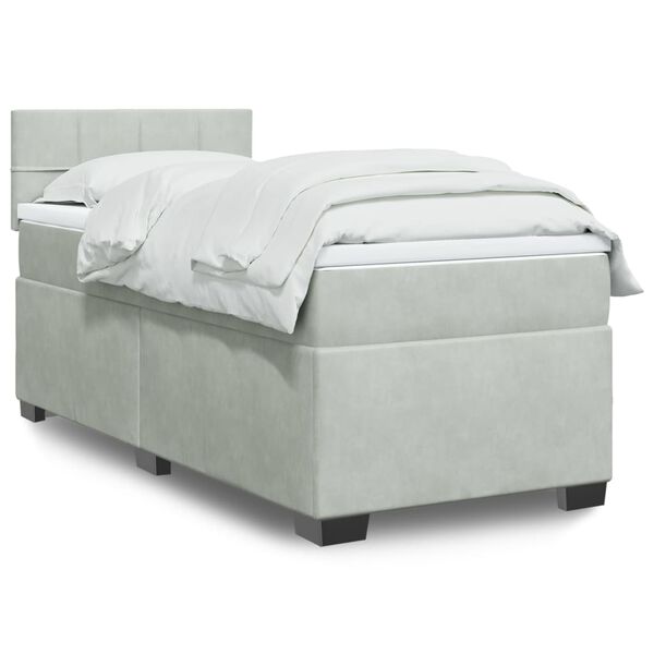 vidaXL &Kappa;&rho;&epsilon;&beta;ά&tau;&iota; Boxspring &mu;&epsilon; &Sigma;&tau;&rho;ώ&mu;&alpha; &Alpha;&nu;&omicron;&iota;&chi;&tau;ό &Gamma;&kappa;&rho;&iota; 90x190 &epsilon;&kappa;. &Beta;&epsilon;&lambda;&omicron;ύ&delta;&iota;&nu;&omicron;