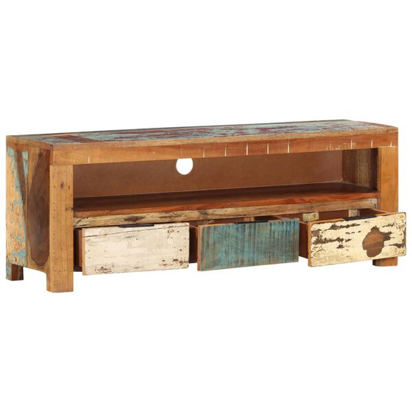vidaXL Έπιπλο Τηλεόρασης 110 x 30 x 40 εκ. από Μασίφ Ανακυκλωμένο Ξύλο