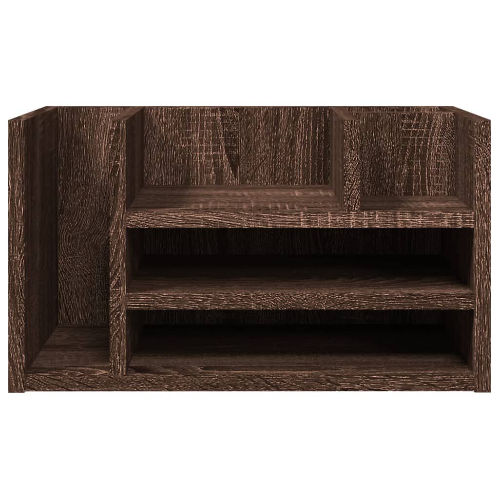 vidaXL Έπιπλο Οργάνωσης Γραφείου Καφέ Δρυς 44,5x24x25 εκ Επεξ. Ξύλο