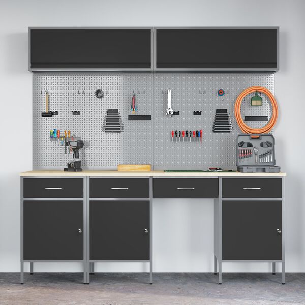 vidaXL &Pi;ά&gamma;&kappa;&omicron;&sigmaf; &epsilon;&rho;&gamma;&alpha;&sigma;ί&alpha;&sigmaf; 10 pcs &Mu;&alpha;ύ&rho;&omicron; 200 x 55 x 200 &epsilon;&kappa; &Alpha;&tau;&sigma;ά&lambda;&iota;