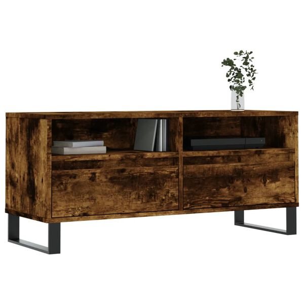 vidaXL Έπιπλο Τηλεόρασης Καπνιστή Δρυς 100x34,5x44,5 εκ. Επεξ. Ξύλο