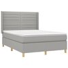 vidaXL &Kappa;&rho;&epsilon;&beta;ά&tau;&iota; Boxspring &mu;&epsilon; &Sigma;&tau;&rho;ώ&mu;&alpha; & LED &Alpha;&nu;.&Gamma;&kappa;&rho;&iota; 140x190&epsilon;&kappa;. &Upsilon;&phi;&alpha;&sigma;&mu;ά&tau;&iota;&nu;&omicron;