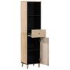 vidaXL Ντουλάπι Μπάνιου 38 x 33 x 160 εκ. από Μασίφ Ξύλο Μάνγκο
