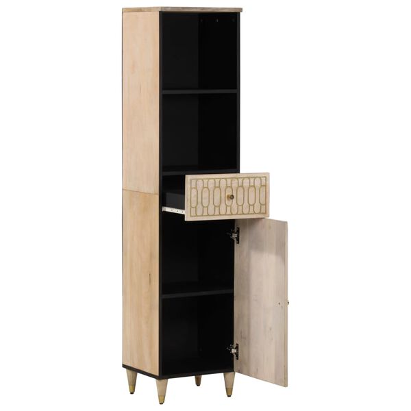 vidaXL Ντουλάπι Μπάνιου 38 x 33 x 160 εκ. από Μασίφ Ξύλο Μάνγκο