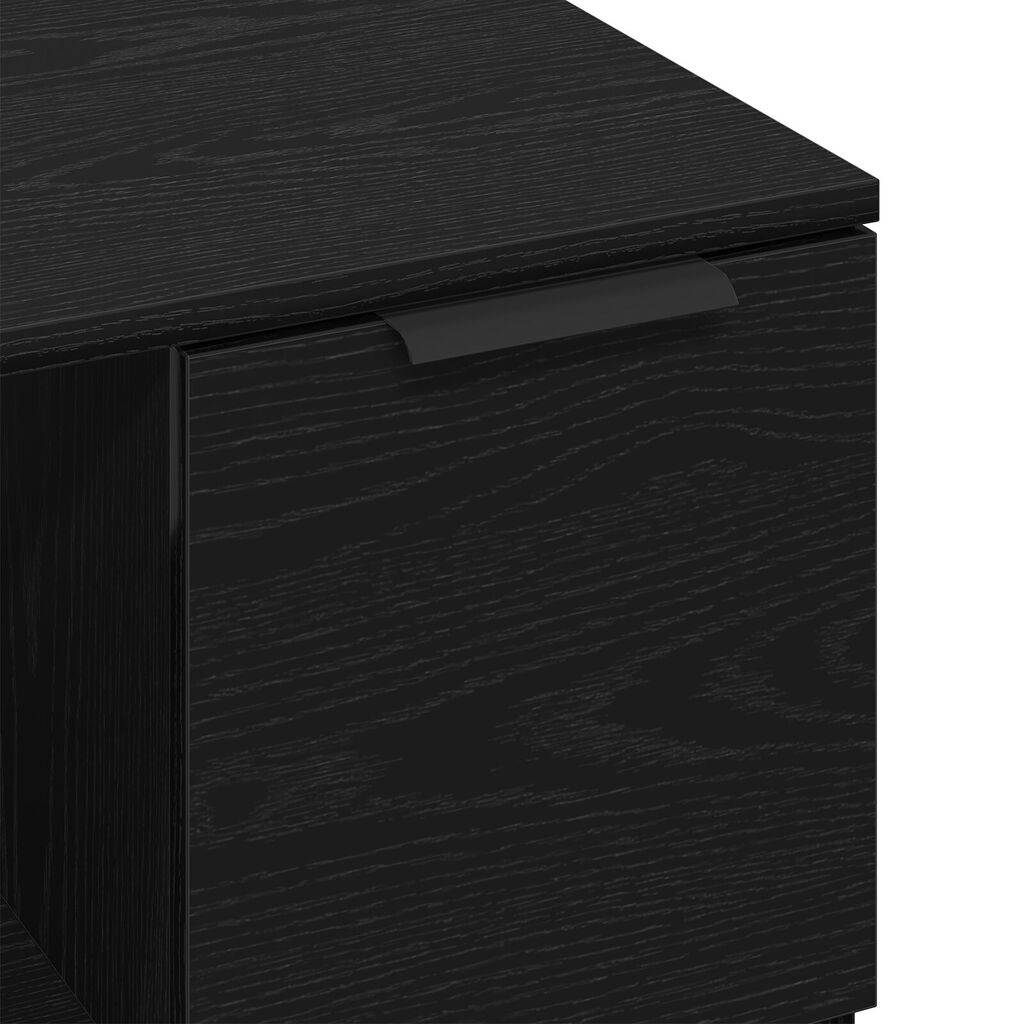 vidaXL Τραπέζι καφέ Μαύρο Δρυς 50x50x36 εκ Επεξεργασμένου Ξύλου