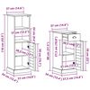 vidaXL Σετ Επίπλων Μπάνιου VIGO 4 pcs καφέ μελί 37 x 34 x 110 εκ