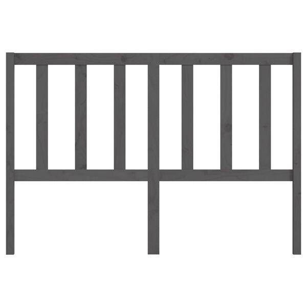 vidaXL Κεφαλάρι Κρεβατιού Γκρι 141 x 4 x 100 εκ. από Μασίφ Ξύλο Πεύκου