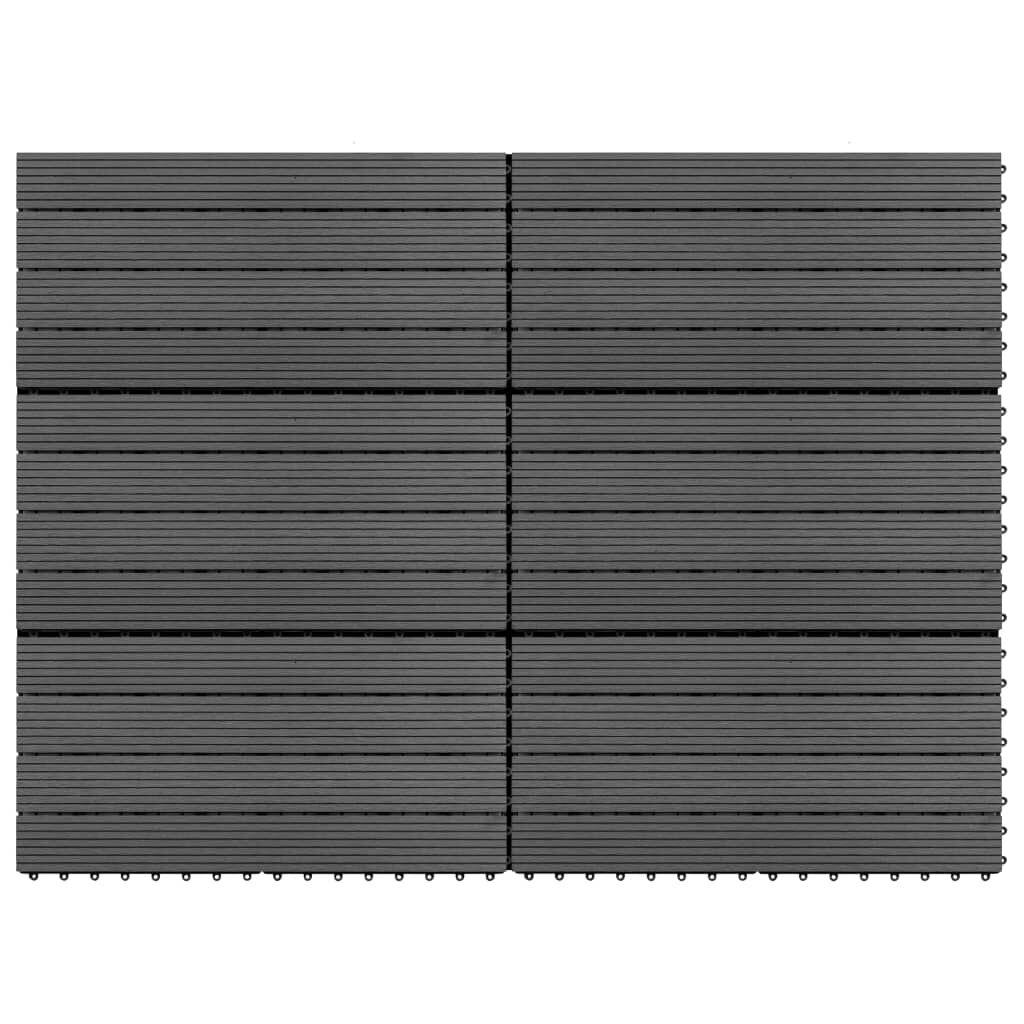 vidaXL Πλακάκια 6 τεμ. Γκρι 1 μ² / 60 x 30 εκ. από WPC