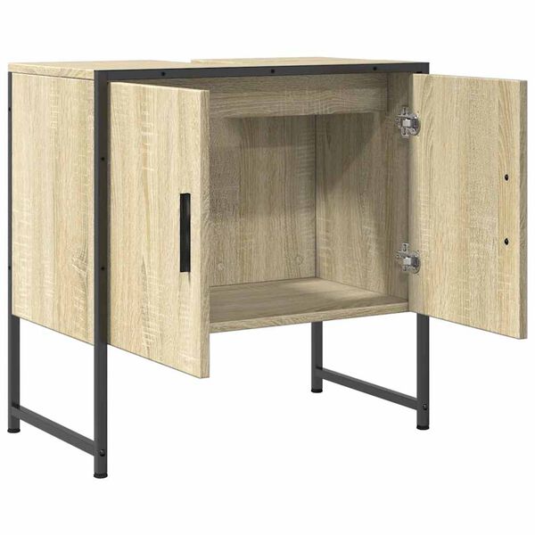 vidaXL Ντουλάπι Νιπτήρα Μπάνιου Sonoma Δρυς 60x33x60 εκ. Επεξ. Ξύλο
