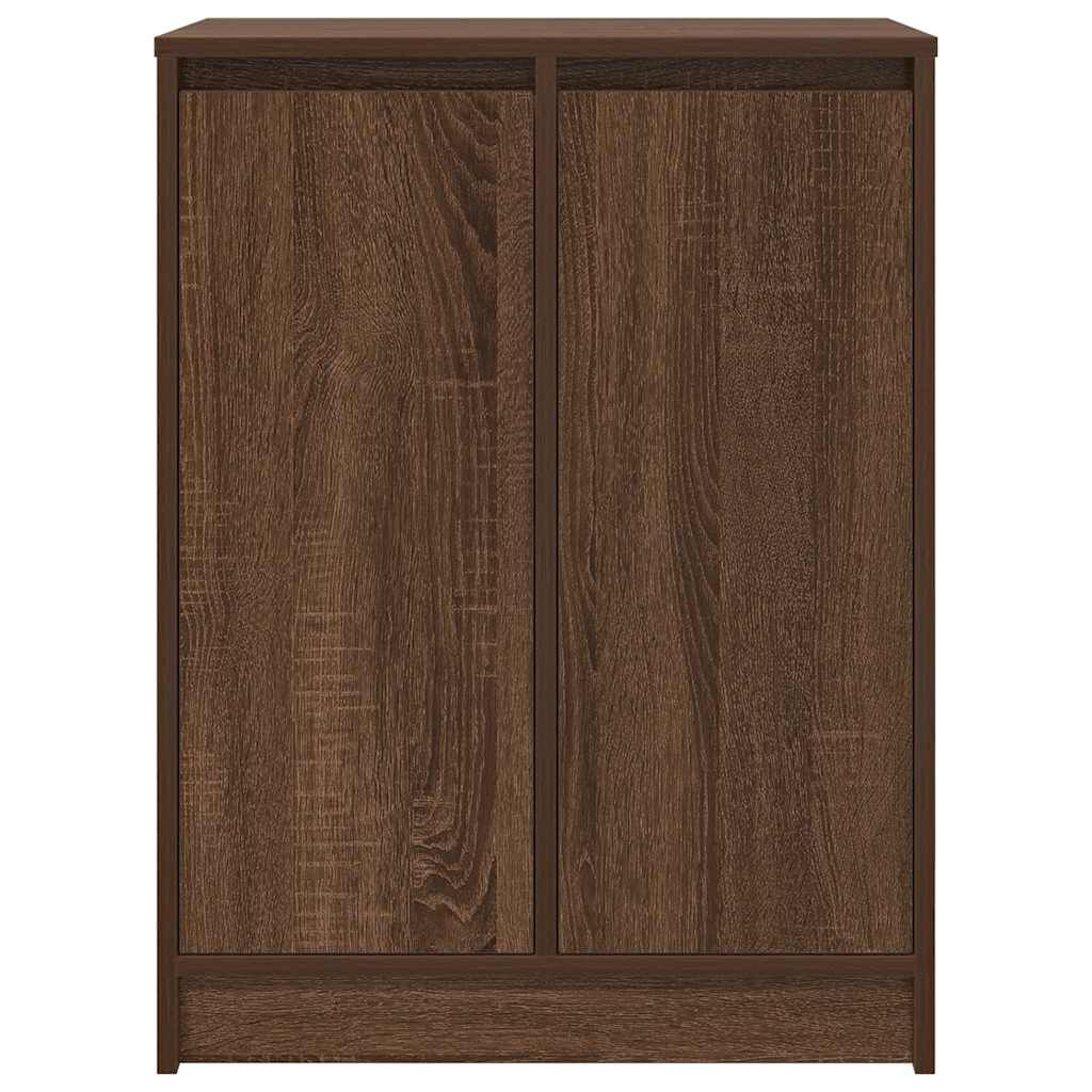 vidaXL Παπουτσοθήκη Καφέ Δρυς 57x34x76 εκ. από Επεξεργασμένο Ξύλο