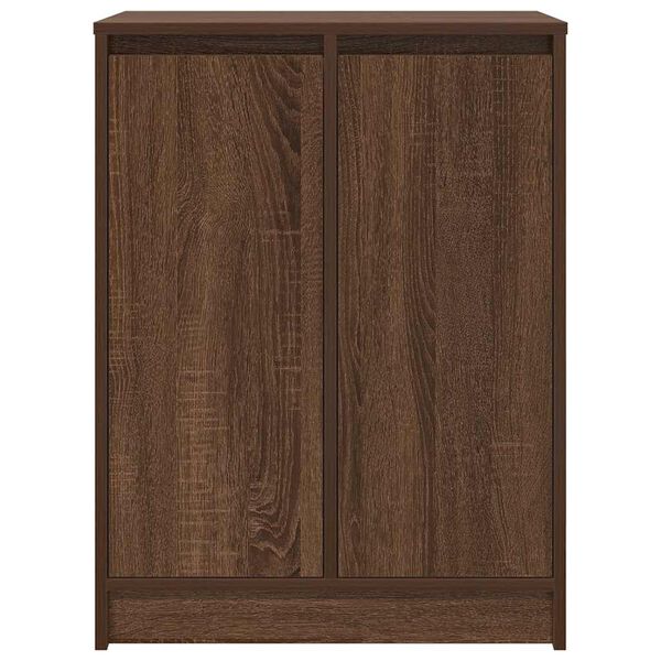 vidaXL Παπουτσοθήκη Καφέ Δρυς 57x34x76 εκ. από Επεξεργασμένο Ξύλο