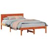 vidaXL Σκελετός Κρεβατιού Καφέ 135 x 190 cm Μασίφ ξύλο πεύκου