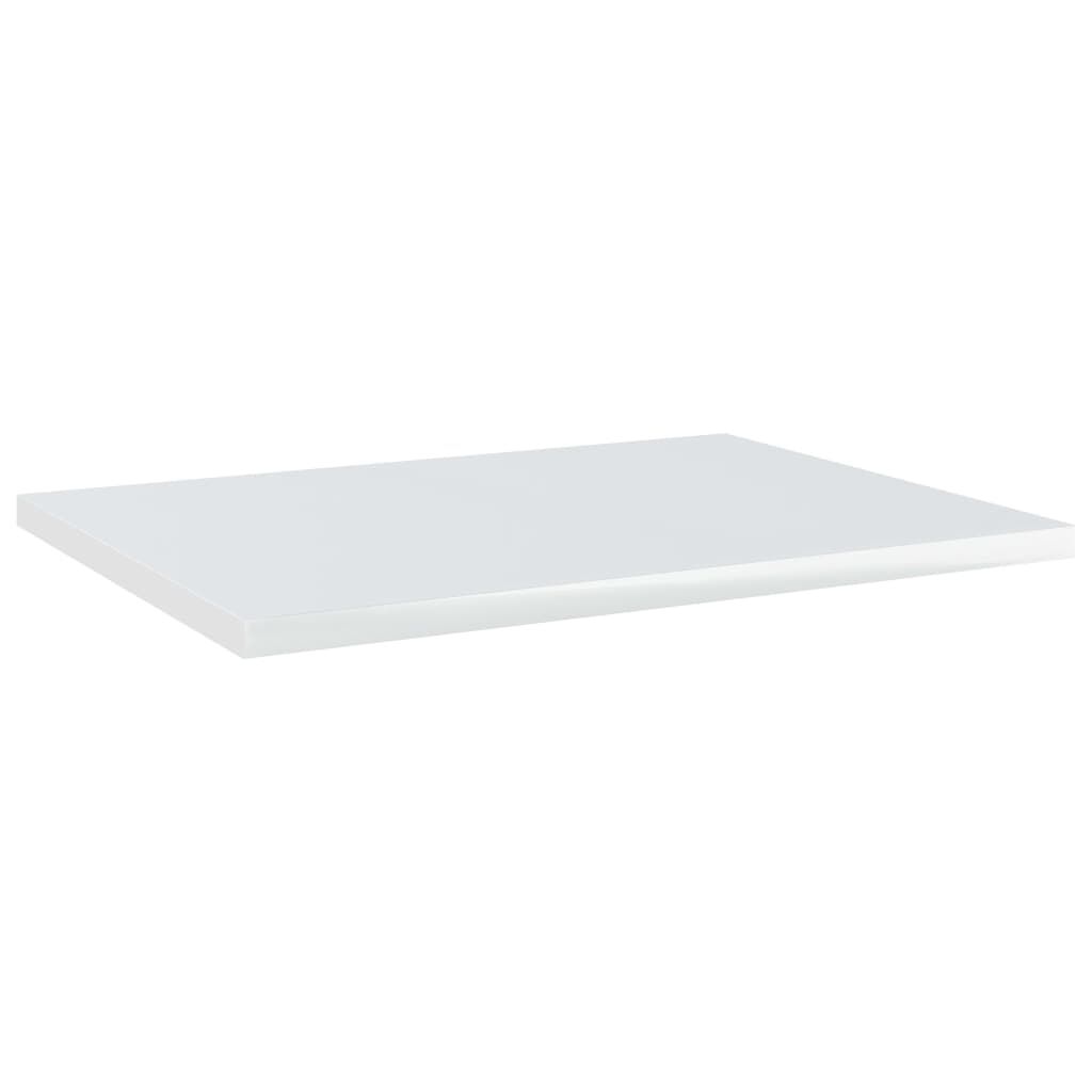 vidaXL Ράφια Βιβλιοθήκης 8 τεμ. Γυαλ. Λευκό 40x30x1,5 εκ. Μοριοσανίδα