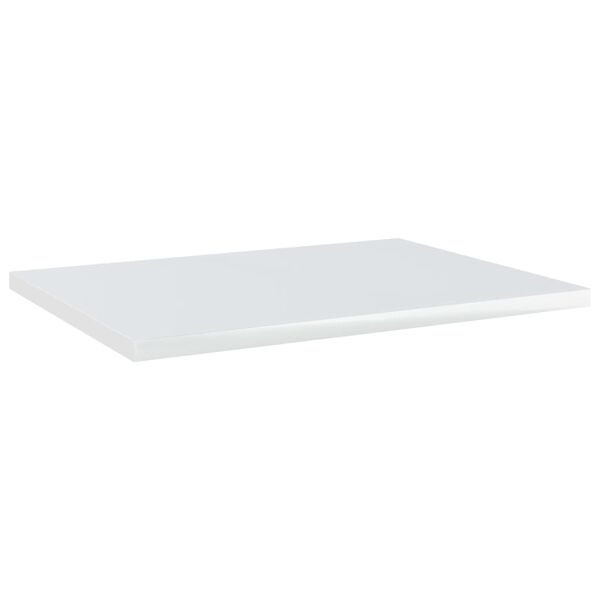 vidaXL Ράφια Βιβλιοθήκης 8 τεμ. Γυαλ. Λευκό 40x30x1,5 εκ. Μοριοσανίδα