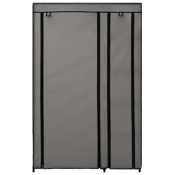 vidaXL Ντουλάπα Αναδιπλούμενη Γκρι 110 x 45 x 175 εκ. Υφασμάτινη