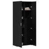 vidaXL Highboard Μαύρη δρυς 70 x 42.5 x 185 εκ Επεξεργασμένο ξύλο