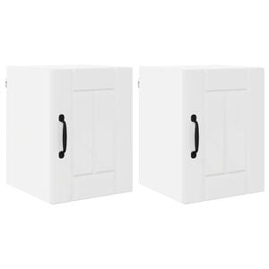 vidaXL Ντουλάπα Κουζίνας 2 pcs Υψηλής γυαλάδας λευκό 30 x 31 x 40 εκ.