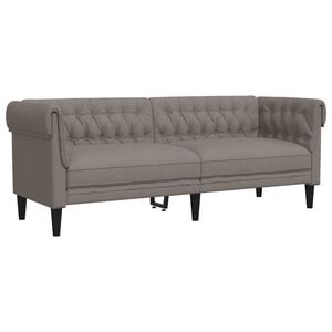 vidaXL &Kappa;&alpha;&nu;&alpha;&pi;έ&sigmaf; &Tau;&rho;&iota;&theta;έ&sigma;&iota;&omicron;&sigmaf; Chesterfield Taupe &Upsilon;&phi;&alpha;&sigma;&mu;ά&tau;&iota;&nu;&omicron;&sigmaf;