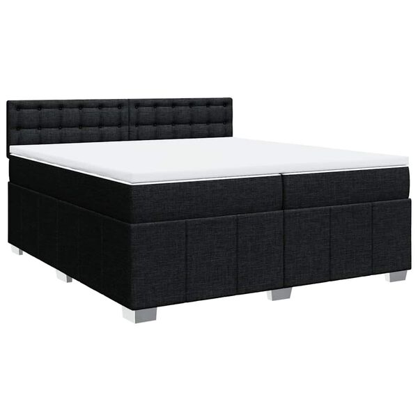 vidaXL &Kappa;&rho;&epsilon;&beta;ά&tau;&iota; Boxspring &mu;&epsilon; &Sigma;&tau;&rho;ώ&mu;&alpha; &Mu;&alpha;ύ&rho;&omicron; 200x200 &epsilon;&kappa;. &Upsilon;&phi;&alpha;&sigma;&mu;ά&tau;&iota;&nu;&omicron;