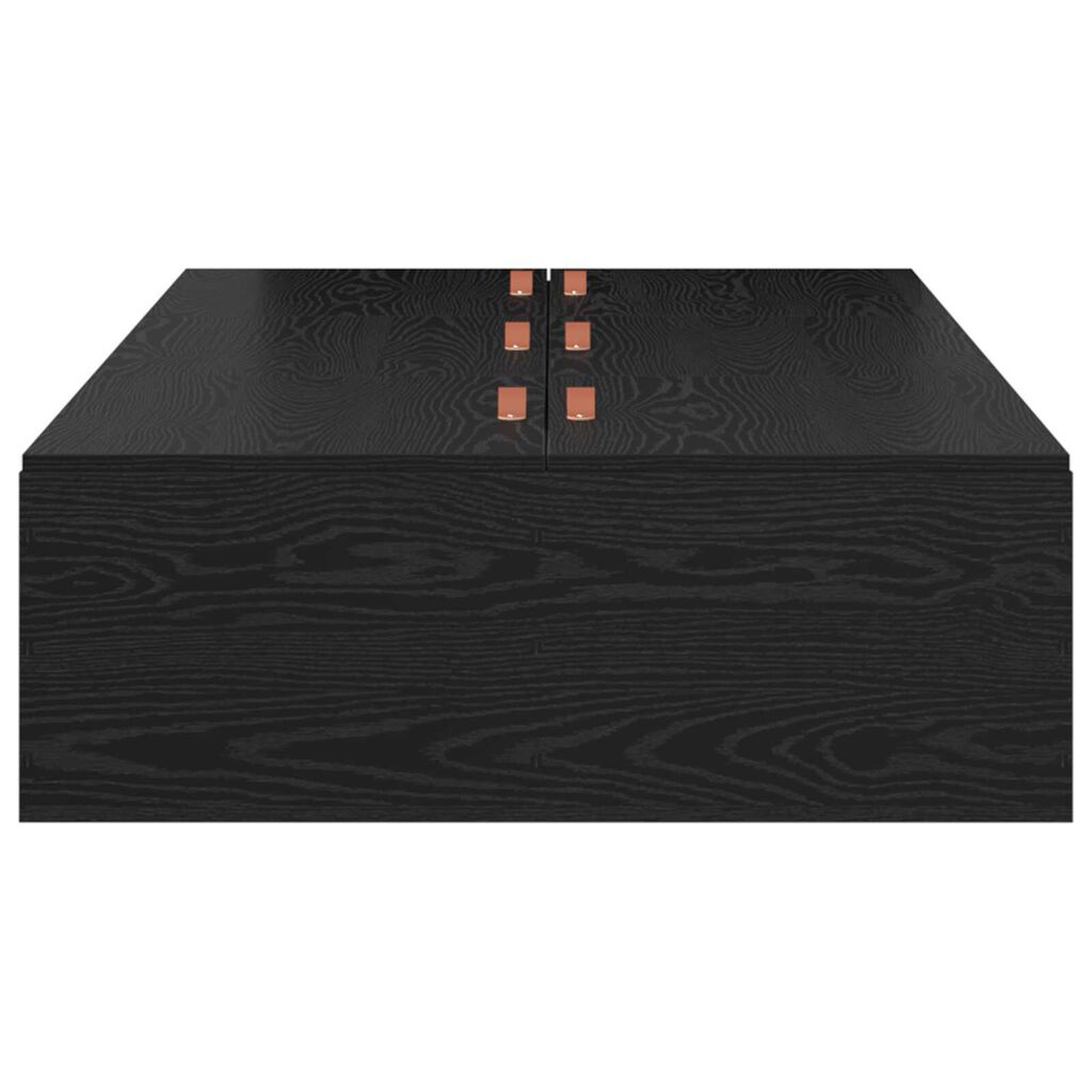 vidaXL Κρεβάτι Αποθήκευσης Μαύρη Δρυς 90x190 εκ