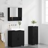 vidaXL Σετ Επίπλων Μπάνιου με συρτάρι 3 pcs Μαύρο 61 x 35 x 64 εκ.