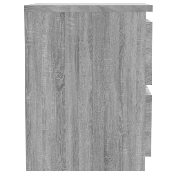 vidaXL Κομοδίνα 2 Τεμ. Γκρι Sonoma 30x30x40 εκ. από Επεξεργασμένο Ξύλο