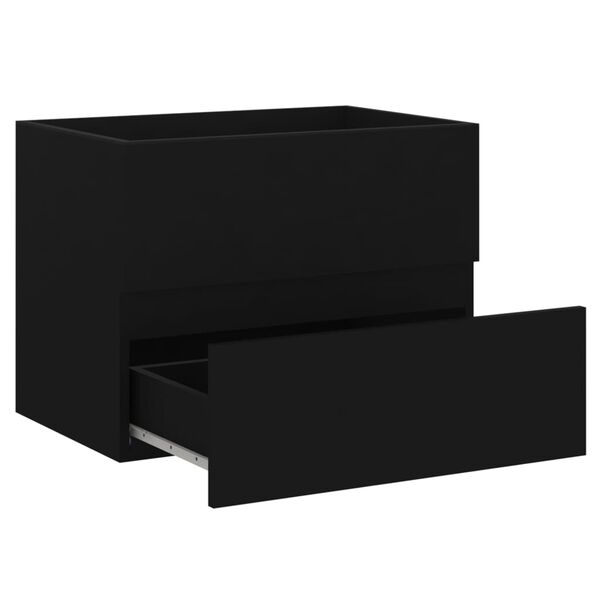 vidaXL Ντουλάπι Νιπτήρα Μαύρο 60x38,5x45 εκ. από Επεξεργασμένο Ξύλο