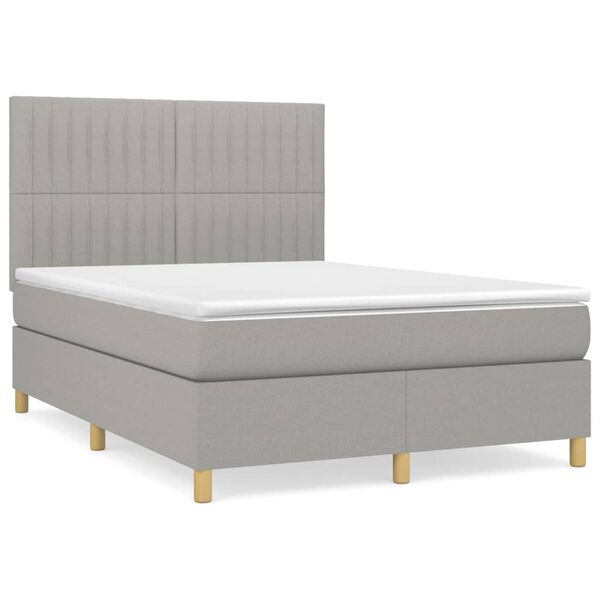 vidaXL &Kappa;&rho;&epsilon;&beta;ά&tau;&iota; Boxspring &mu;&epsilon; &Sigma;&tau;&rho;ώ&mu;&alpha; &Alpha;&nu;&omicron;&iota;&chi;&tau;ό &Gamma;&kappa;&rho;&iota; 140x200 &epsilon;&kappa;. &Upsilon;&phi;&alpha;&sigma;&mu;ά&tau;&iota;&nu;&omicron;