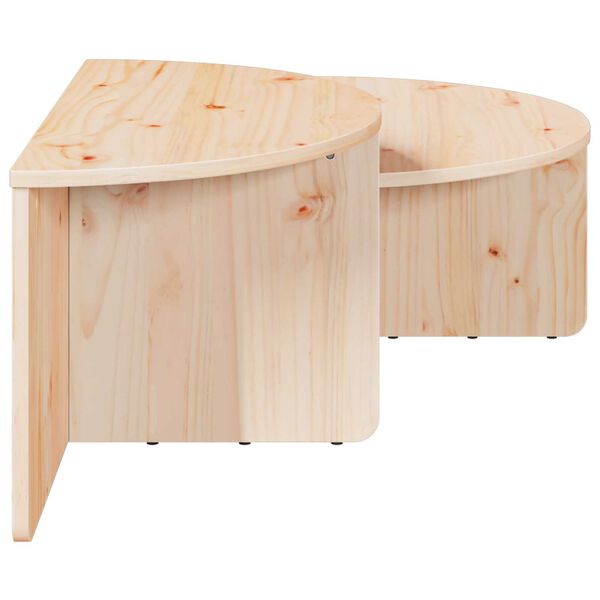 vidaXL Τραπεζάκι σαλονιού 2 pcs Φυσικό 79 x 39.5 x 40 εκ