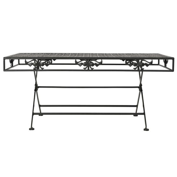 vidaXL Τραπέζι Σαλονιού Πτυσσόμενο Vintage Μαύρο 100x50x45 εκ. Μέταλλο