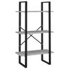 vidaXL Βιβλιοθήκη με 5 Ράφια Γκρι Σκυρ. 60 x 30 x 175 εκ. Επεξ. Ξύλο