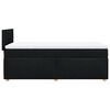 vidaXL Κρεβάτι Boxspring με Στρώμα Μαύρο Single Υφασμάτινα