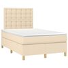 vidaXL &Kappa;&rho;&epsilon;&beta;ά&tau;&iota; Boxspring &mu;&epsilon; &Sigma;&tau;&rho;ώ&mu;&alpha; &Kappa;&rho;&epsilon;&mu; 120x200 &epsilon;&kappa;. &Upsilon;&phi;&alpha;&sigma;&mu;ά&tau;&iota;&nu;&omicron;