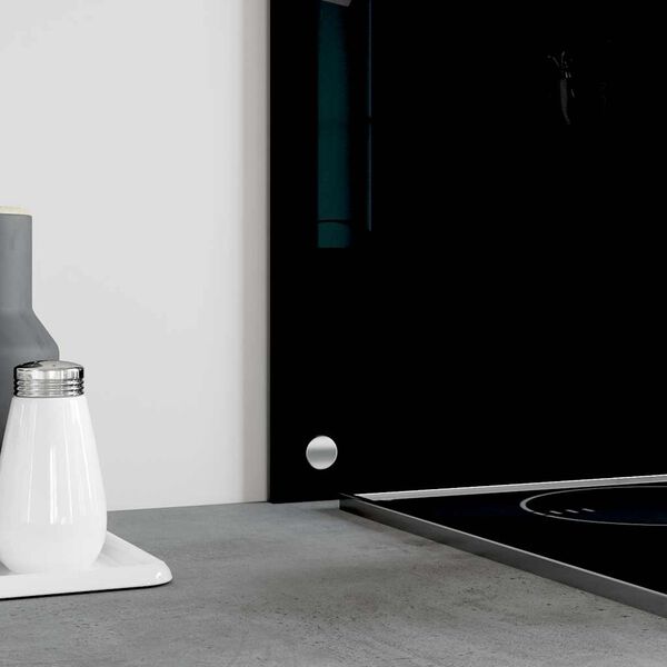 vidaXL Πλάτη Κουζίνας Μαύρη 70 x 50 εκ. από Ψημένο Γυαλί