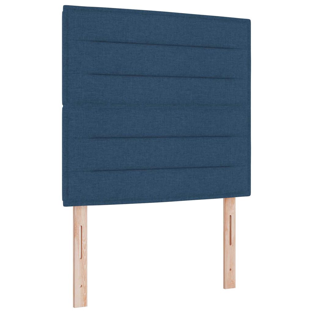 vidaXL Κρεβάτι με Στρώμα Μπλε 120x200 εκ. Ύφασμα