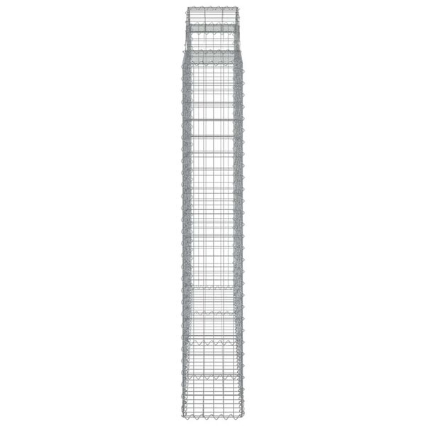 vidaXL Συρματοκιβώτια Τοξωτά 18 τεμ. 200x30x180/200 εκ. Γαλβαν. Ατσάλι