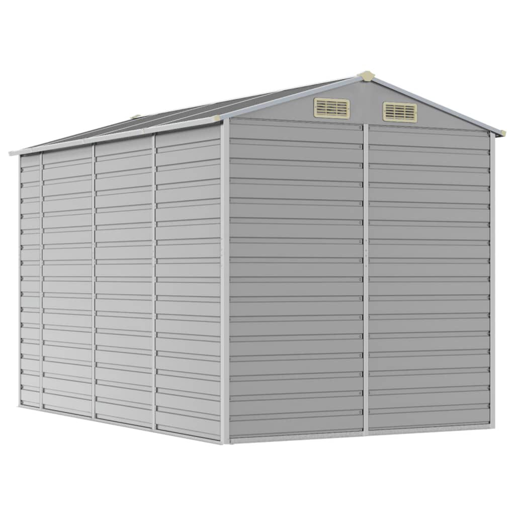 vidaXL Αποθήκη Κήπου Ανοιχτό Γκρι 191x300x198 εκ. Γαλβανισμένο Ατσάλι