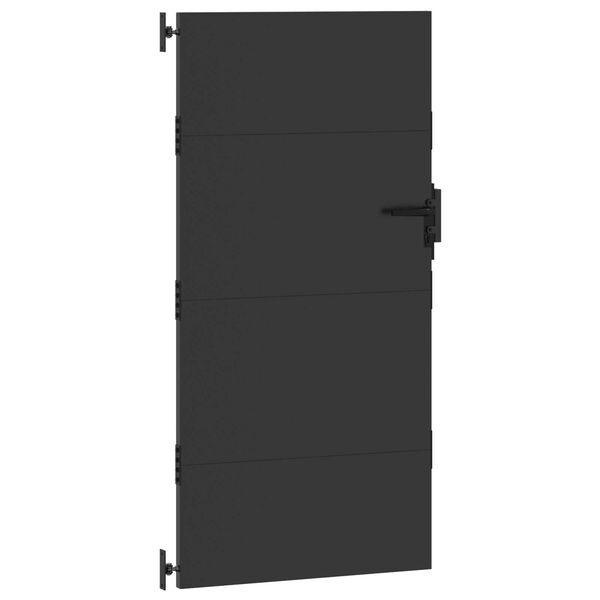 vidaXL Πύλη Κήπου Μαύρο 105 x 175 cm Ατσάλι με Επικάλυψη Πούδρας