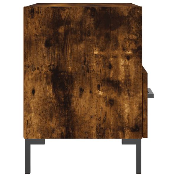 vidaXL Κομοδίνο Καπνιστή Δρυς 40 x 35 x 47,5 εκ. από Επεξεργ. Ξύλο